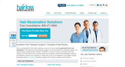 Desktop Screenshot of hairlossspecialists.com