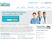 Tablet Screenshot of hairlossspecialists.com